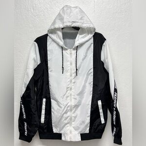 𝅺MENS Lightweight Zip Up Windbreaker Hooded Jacket-Size L